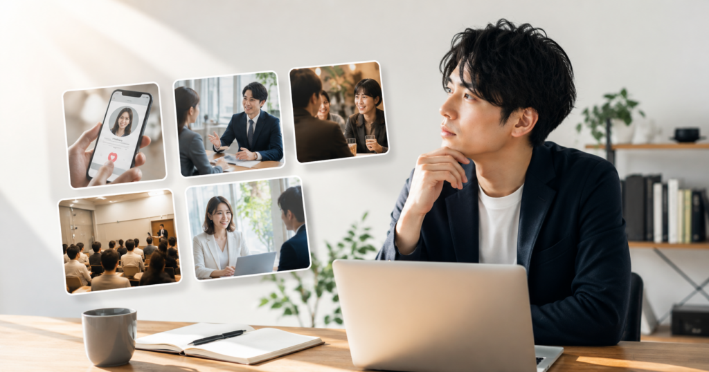 男性向けの主な婚活方法5種類を比較